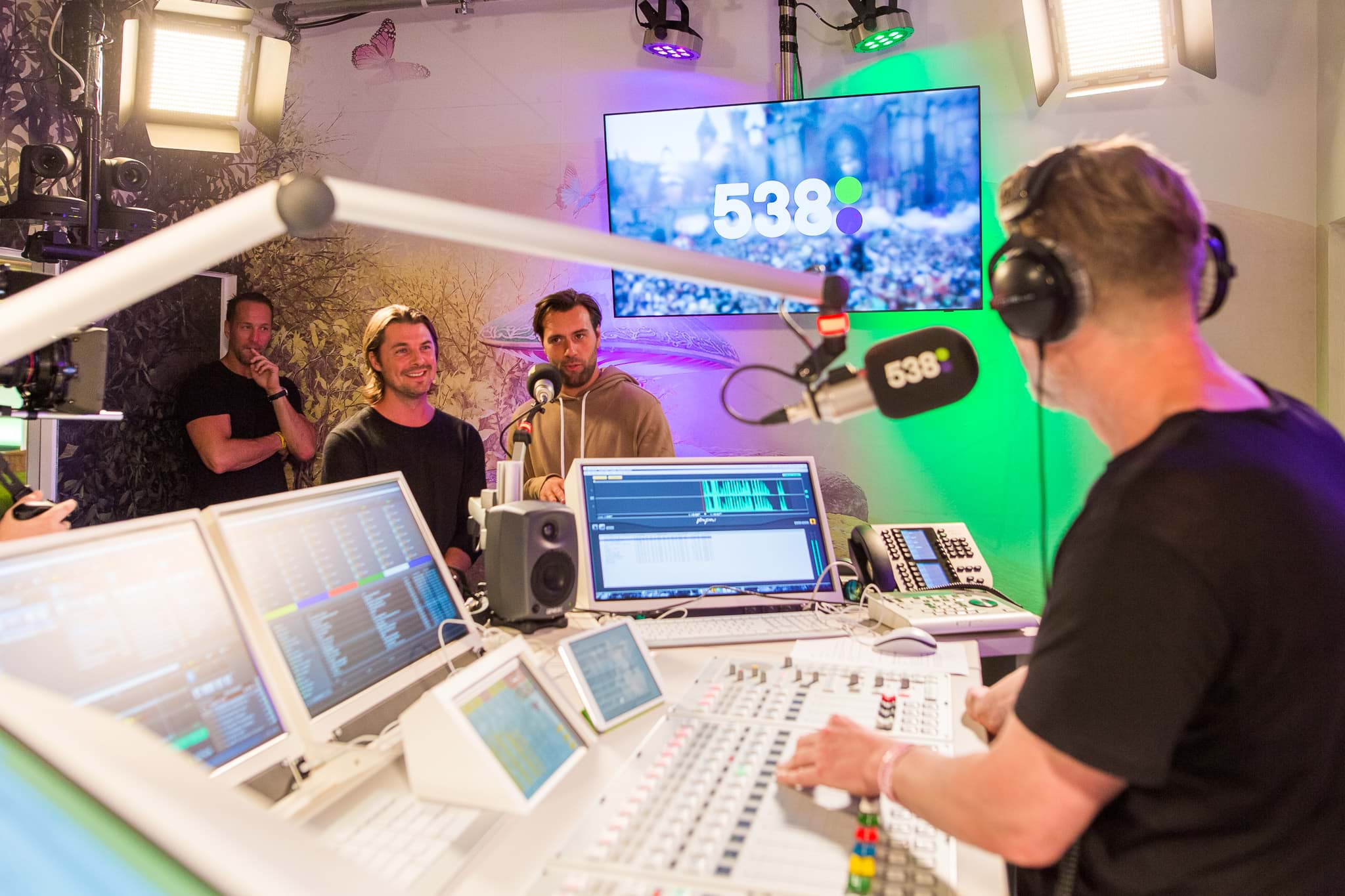 De studio van Radio 538 waar gebruik wordt gemaakt van de Telos VX