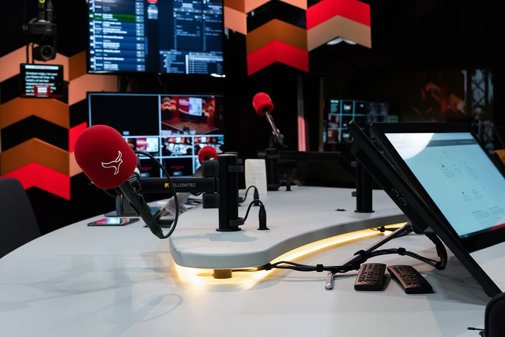 De nieuwe Visual Radio studio van Omroep Flevoland