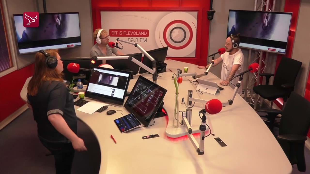 De vernieuwde radiostudio van Omroep Flevoland