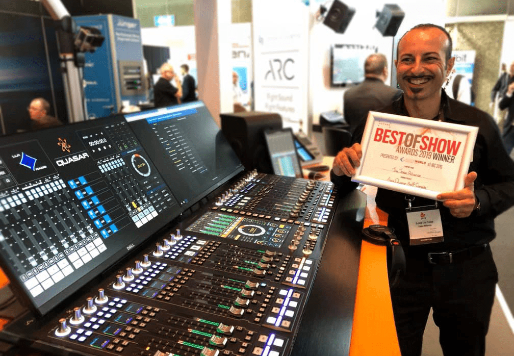 Luca La Rosa, designer of the Quasar at IBC 2019